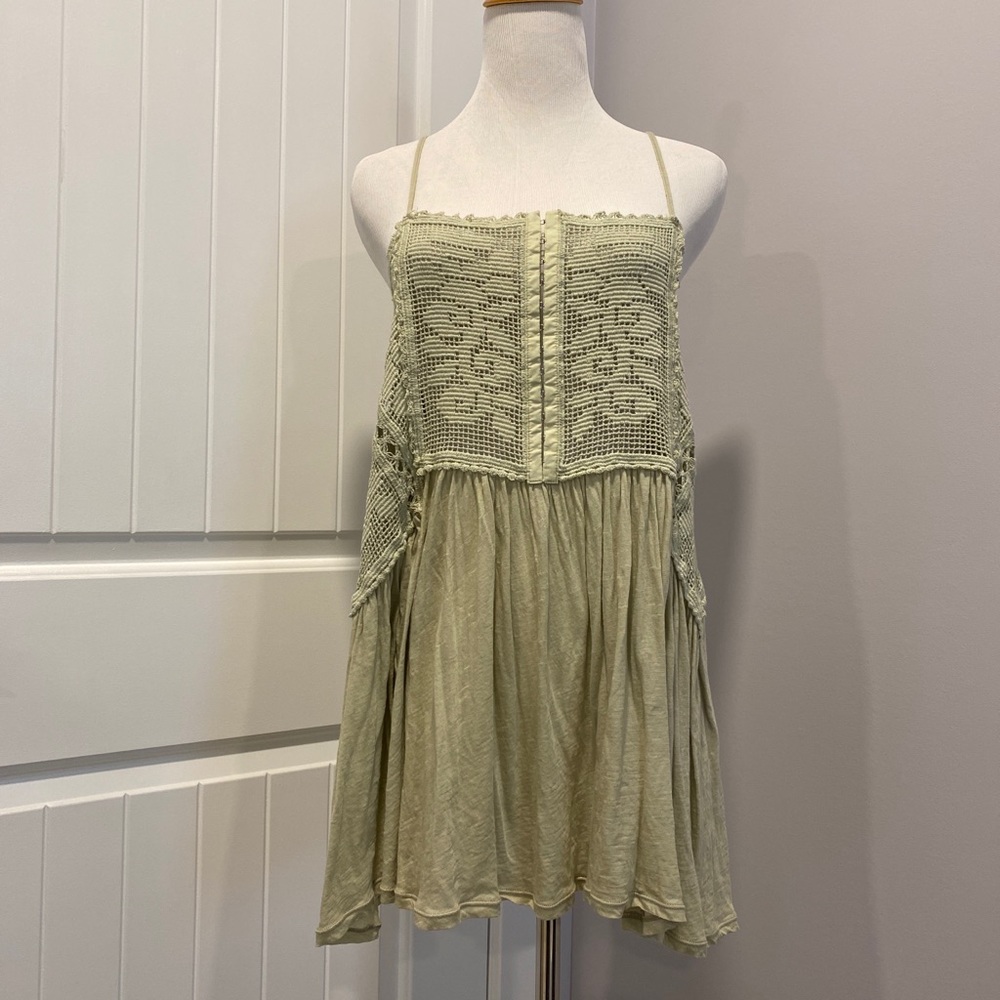 FREE PEOPLE crochet cami tank tunic Size S-P